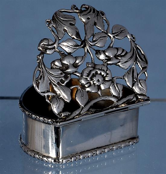 A Victorian silver rectangular trinket box, by Horton & Allday, 4.4oz/138 grams.